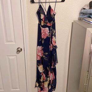Navy blue floral dress size Small